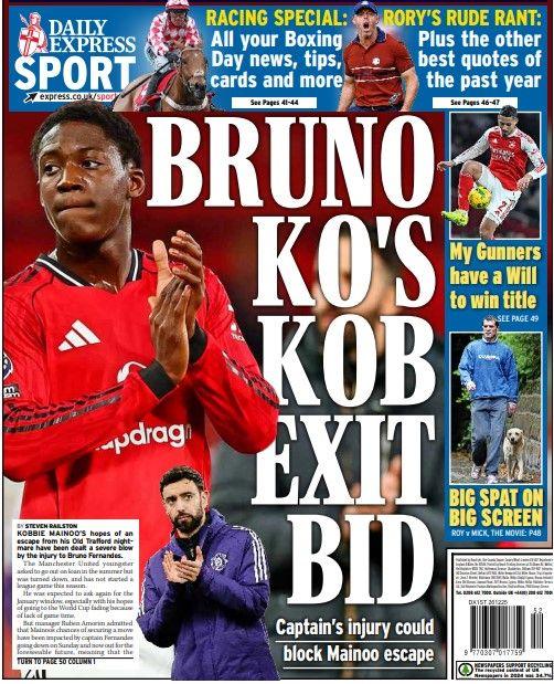The Daily Express back page