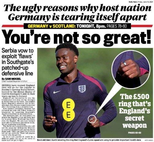 The back page of the Daily Mail