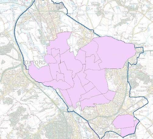 Map of Smoke Control Areas in Oxford