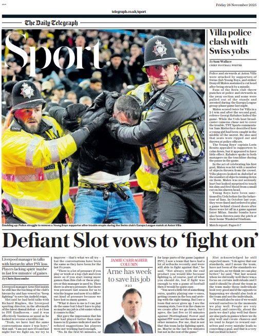 The Daily Telegraph sports section