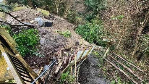 The landslip in Old Roar Gill