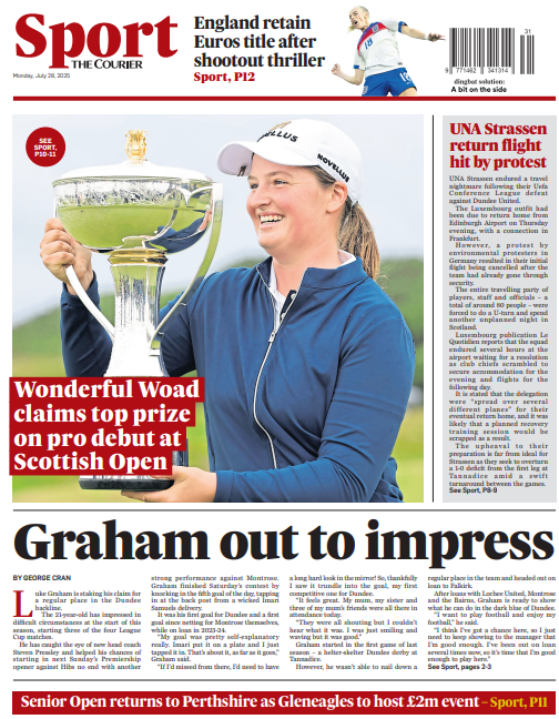 The back page of the Courier on 280725