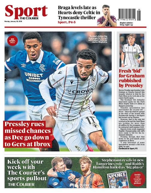 The back page of The Courier on 260126