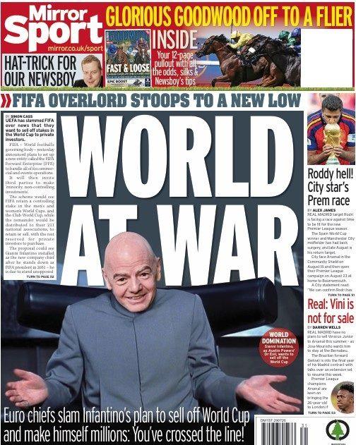 Daily Mirror back page