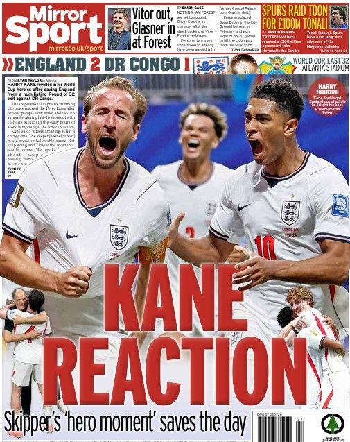 The Daily Mirror back page