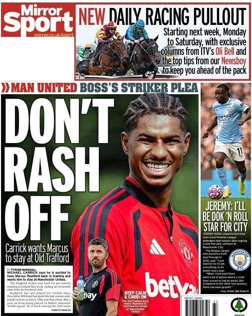 The Daily Mirror back page