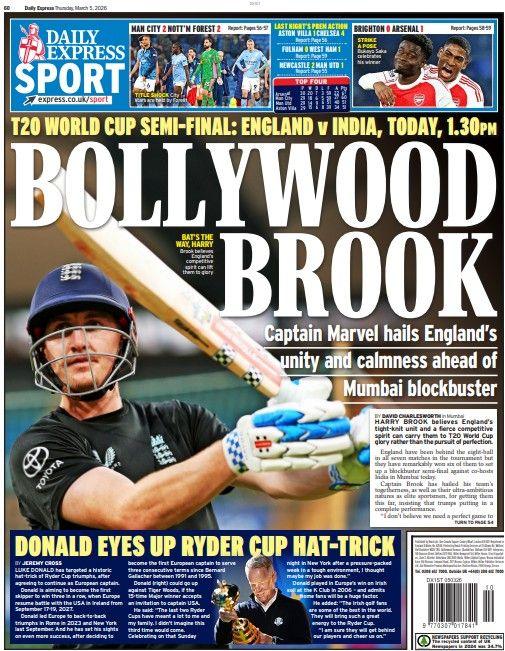 The Daily Express back page
