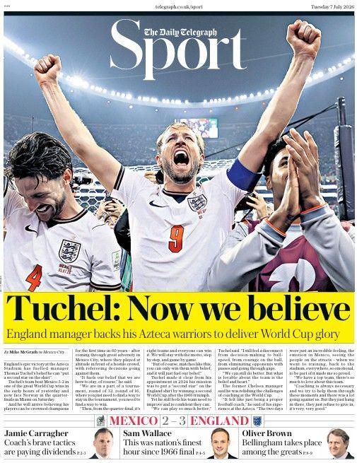 Daily Telegraph sports section