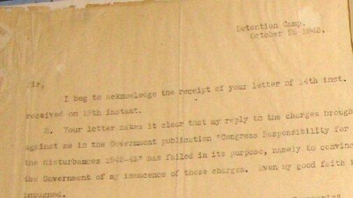 Gandhi letter