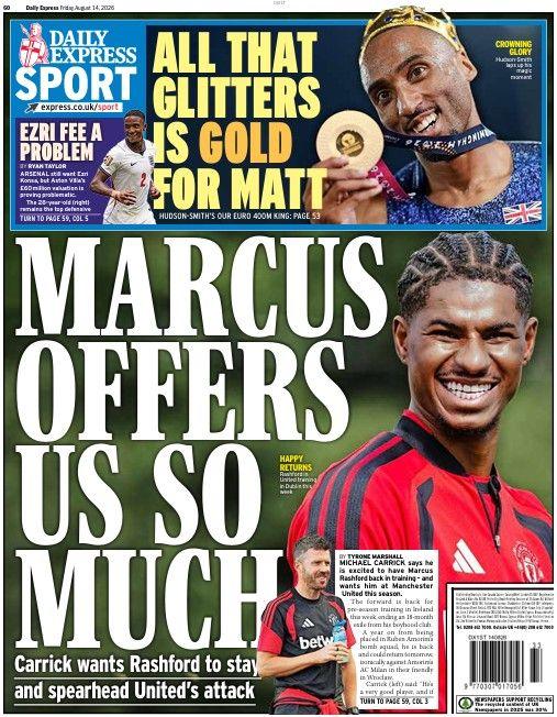 The Daily Express back page