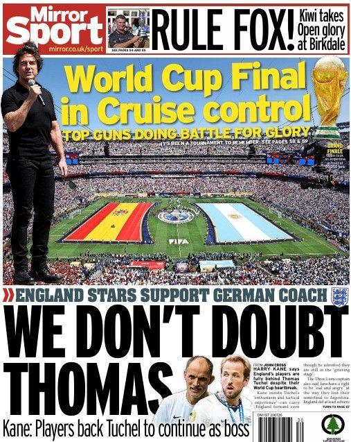The Daily Mirror back page