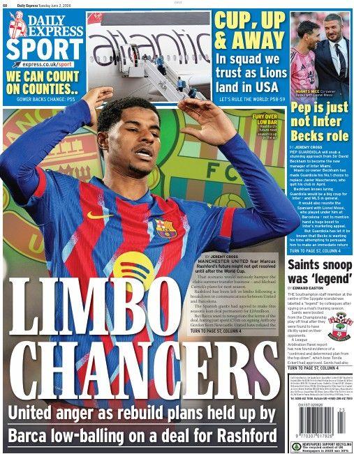 The Daily Express back page