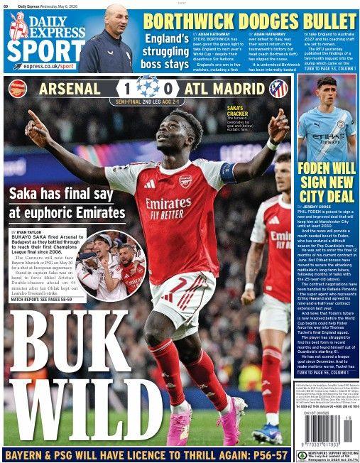 The Daily Express back page