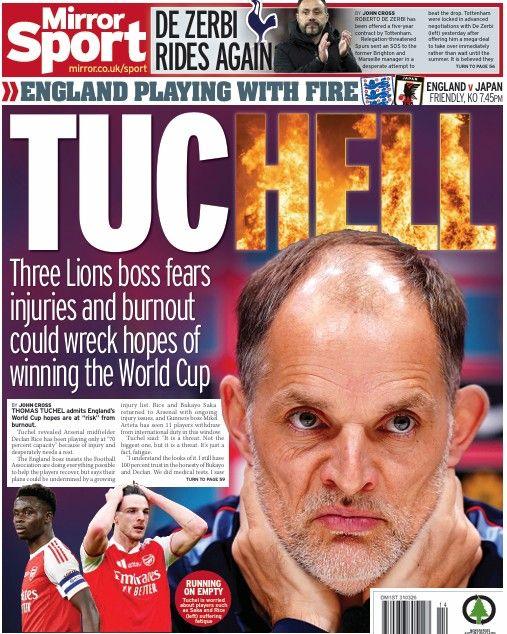 The Daily Mirror back page