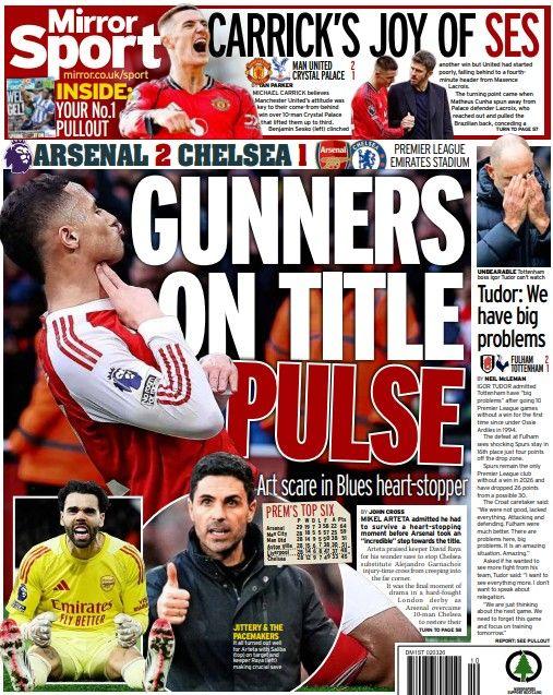 The Daily Mirror back page