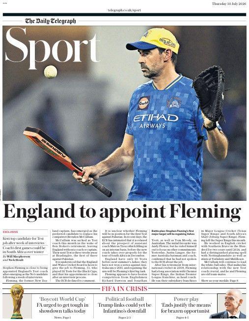 Daily Telegraph sports section