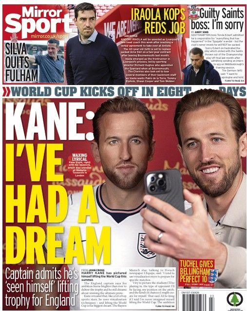 The Daily Mirror back page