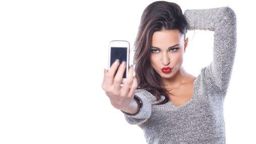 Woman taking selfie