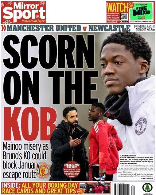 The Daily Mirror back page