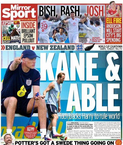 The Daily Mirror back page