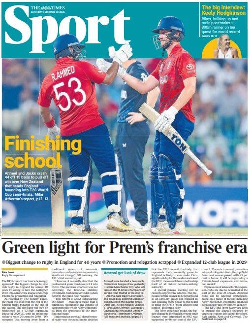 The Times sport section 