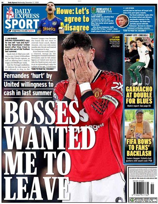The Daily Express back page