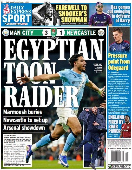 The Daily Express back page