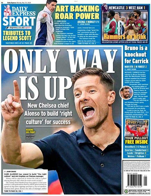 The Daily Express back page