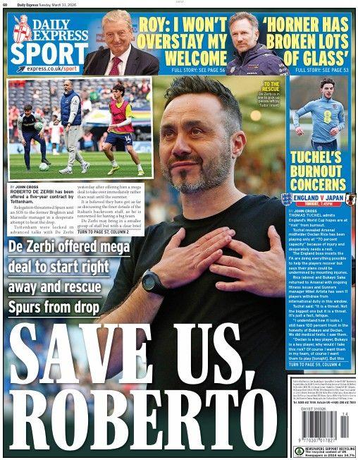 The Daily Express back page