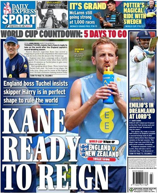The Daily Express back page