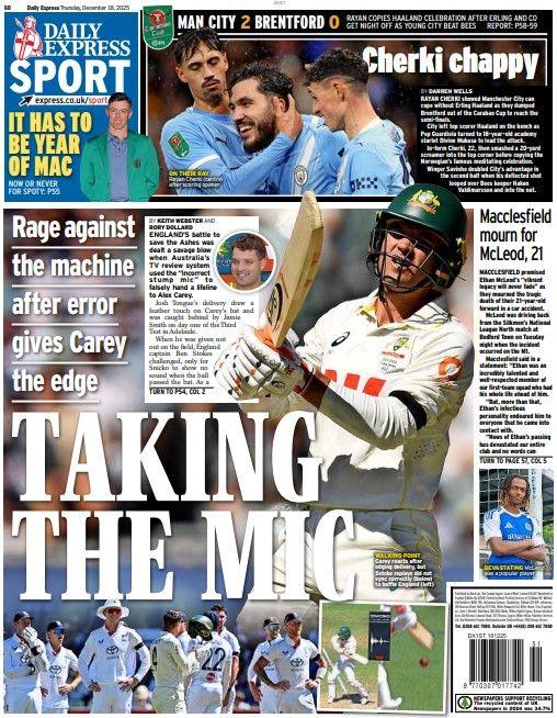 The Daily Express back page