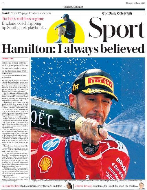 The Daily Telegraph sports section