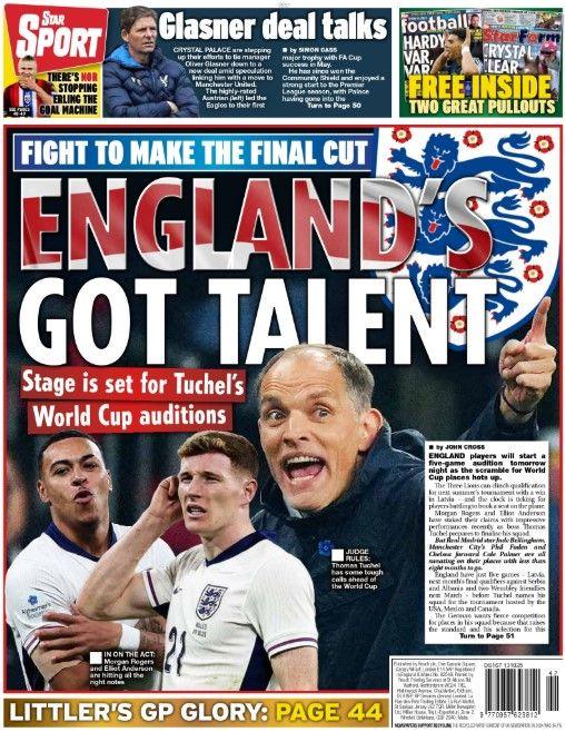 The back page of the Daily Star