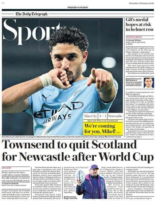 The Daily Telegraph sports section