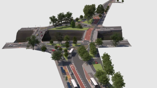 An overview of how the changes to Bedminster Bridges will look with two-way traffic across both bridges