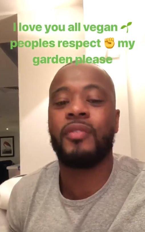 Patrice Evra posts about vegans