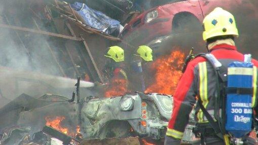 Fire at Orchards yard