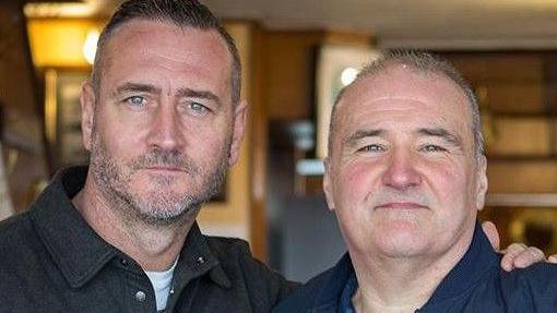 Actor Will Mellor with Lee Castleton, the postmaster he portrayed in a drama about the Horizon IT Scandal 