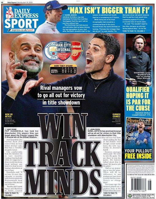 The Daily Express back page