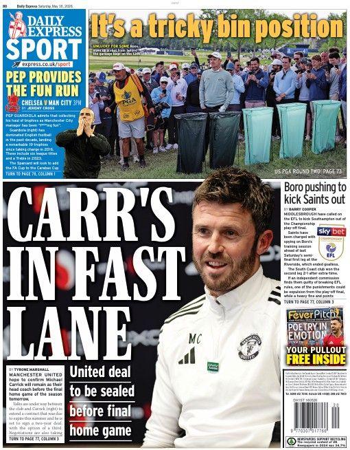 The Daily Express back page 