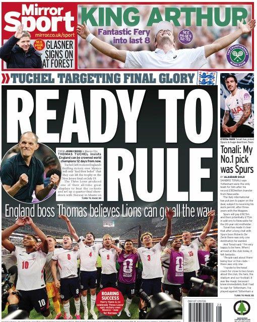 Daily Mirror back page