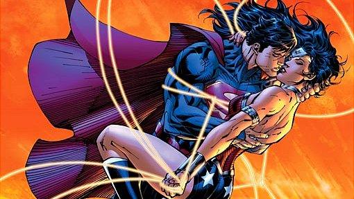 Super Man and Wonder Woman from DC Comics' Justice League 12