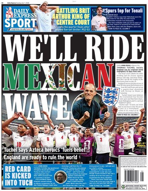 Daily Express back page 