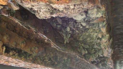 Damage under Buckbarrow bridge