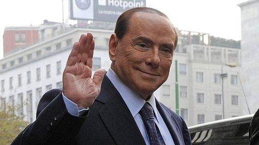 Silvio Berlusconi arrives at a court hearing on 19 Oct 2012