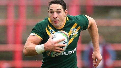 Billy Slater in action for Australia