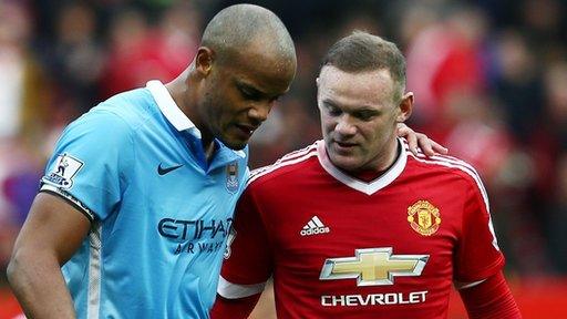 Vincent Kompany and Wayne Rooney