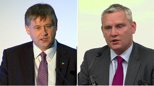 NI21 party leader Basil McCrea and deputy leader John McCallister
