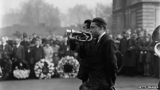 Remembrance day service in 1923