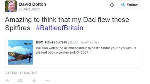 Battle of Britain tweet by David Dolton